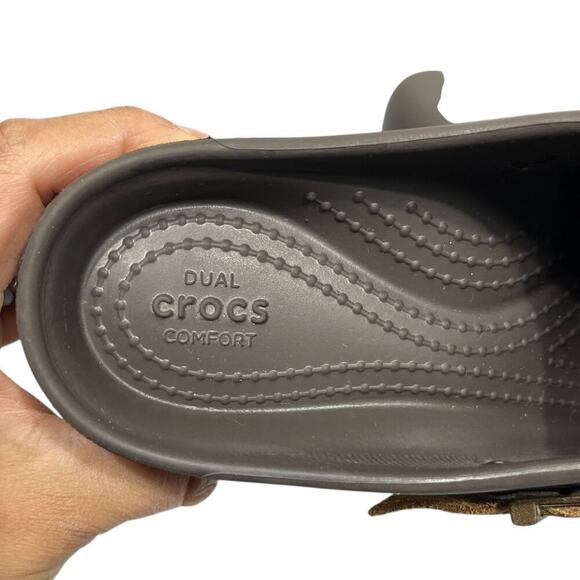 Crocs Espresso Brown Sarah Clogs / Size-8 - Picture 8 of 10